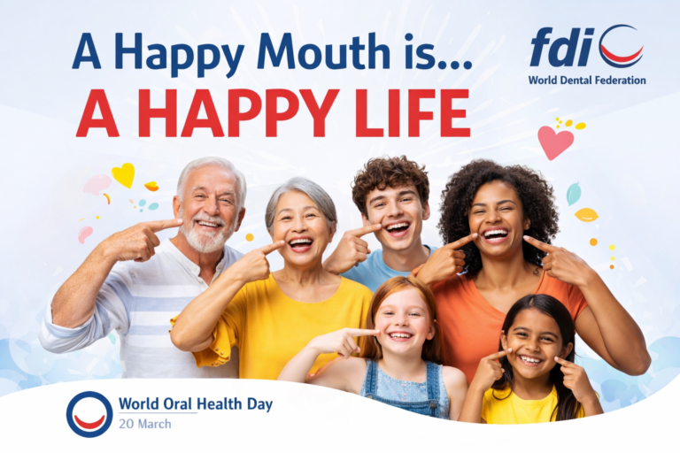 La FDI lanza la campaña mundial de salud oral 2026: “A Happy Mouth is… A Happy Life”