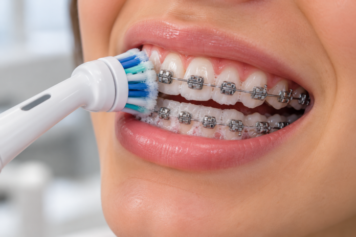 Cepillado eléctrico con brackets y espuma