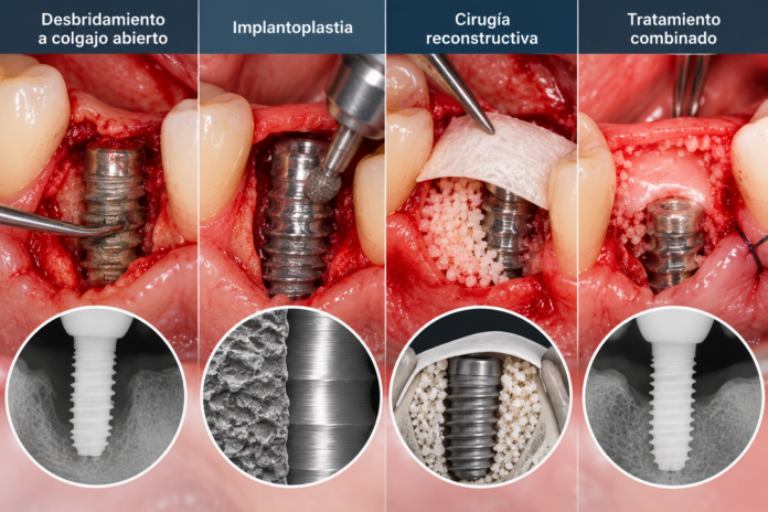 Collage clínico de tratamientos de implantes dentales