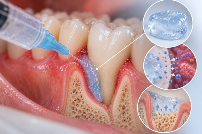 Hidrogel inyectable para periodontitis