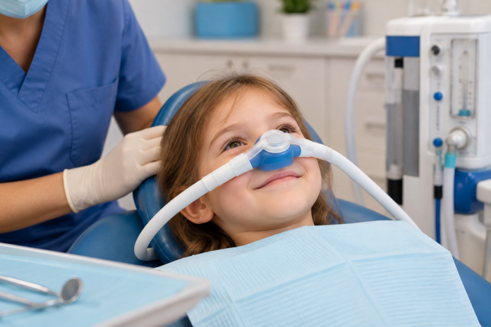 Sonrisa tranquila en el dentista